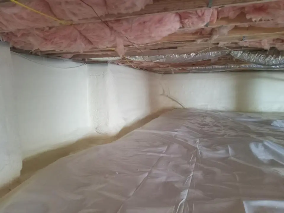 Crawl space encapsulation with closed-cell spray foam for Attic Insulation in Farmington